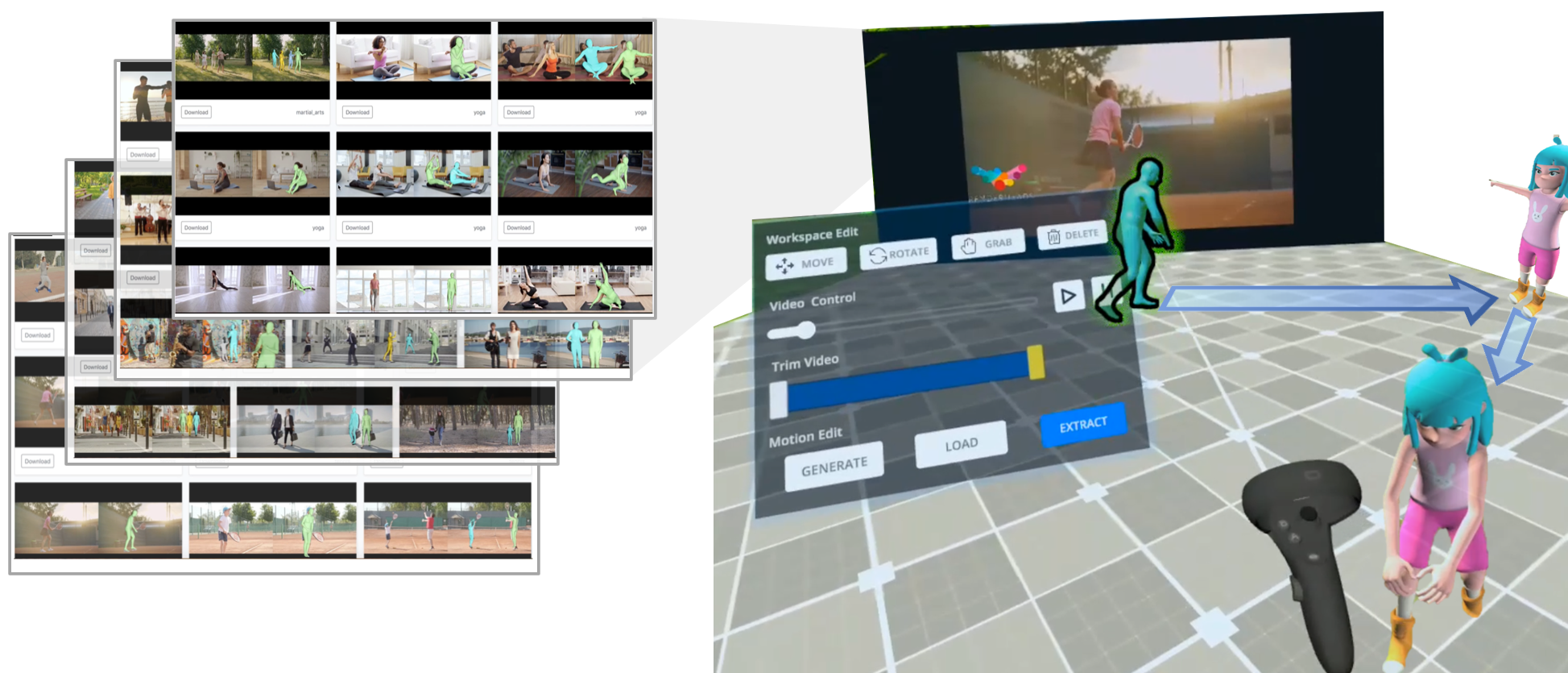VideoPoseVR: Authoring Virtual Reality Character Animations with Online Videos